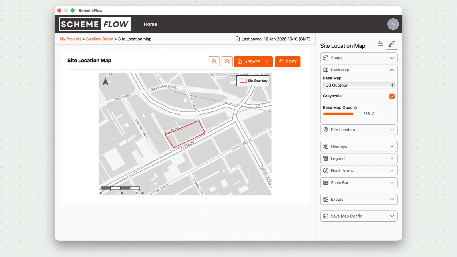 Selecting Base Map in the Styles panel