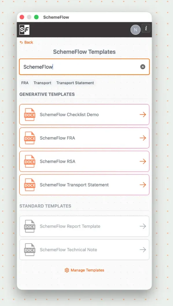 Manage Templates